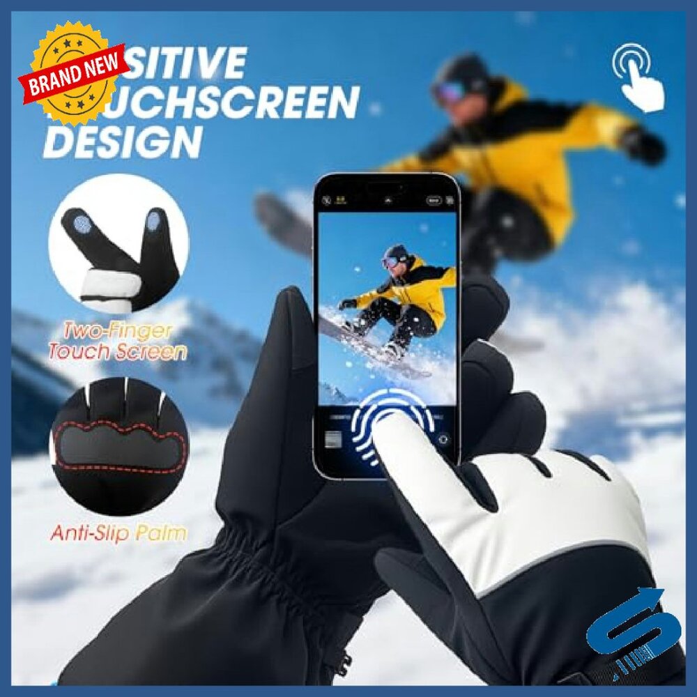 Rechargeable Heated Gloves Touchscreen Waterproof… - image 7